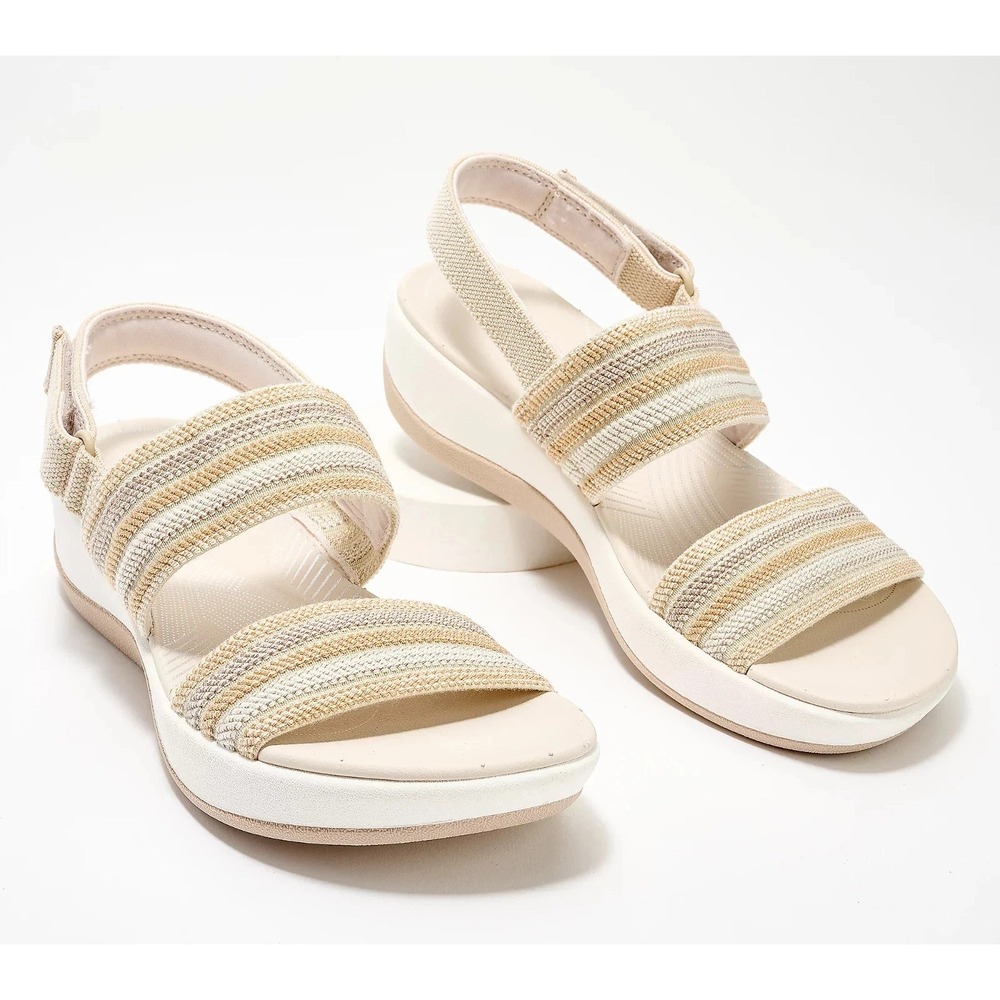 Clarks Cloudsteppers Sport‎ Sandals - Arla Stroll-Beige Combi 11M A640729 NEW